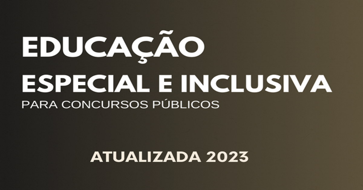 Educação Especial E Inclusiva 2023